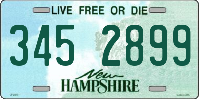 NH license plate 3452899
