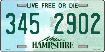 NH license plate 3452902