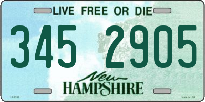 NH license plate 3452905