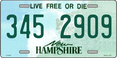 NH license plate 3452909
