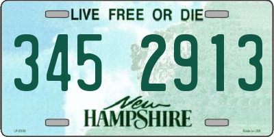 NH license plate 3452913