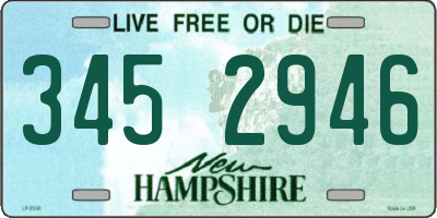 NH license plate 3452946