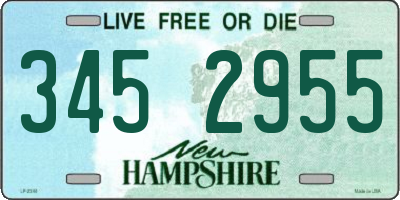 NH license plate 3452955