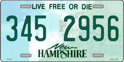 NH license plate 3452956