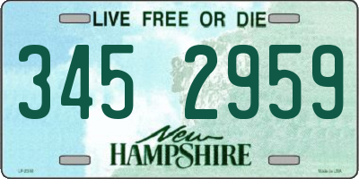 NH license plate 3452959