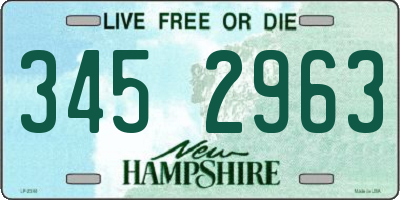 NH license plate 3452963
