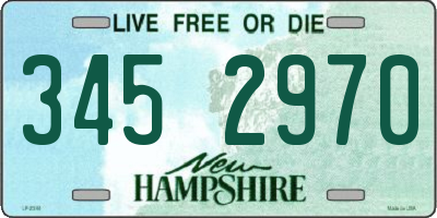 NH license plate 3452970