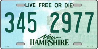 NH license plate 3452977