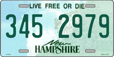 NH license plate 3452979