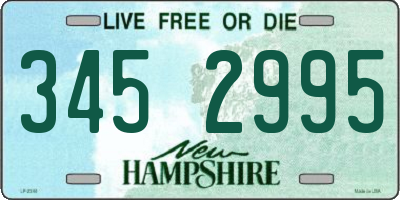 NH license plate 3452995
