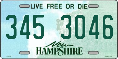 NH license plate 3453046