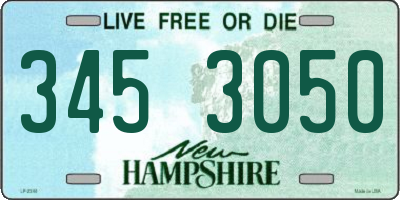 NH license plate 3453050