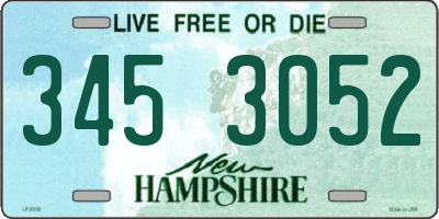 NH license plate 3453052