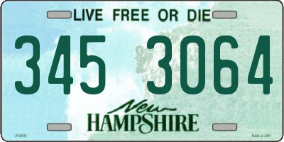 NH license plate 3453064