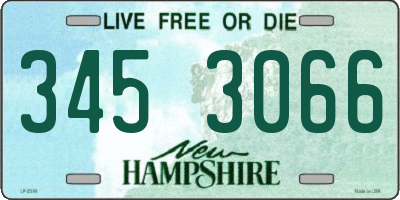 NH license plate 3453066