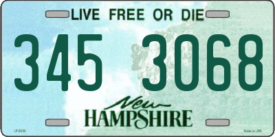 NH license plate 3453068