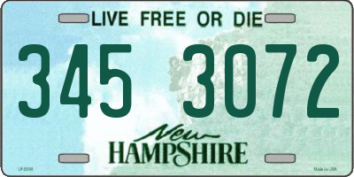 NH license plate 3453072