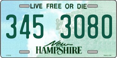 NH license plate 3453080