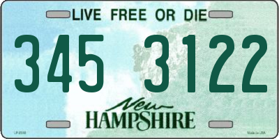 NH license plate 3453122