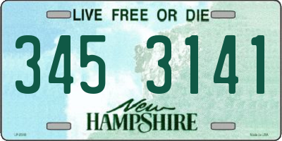 NH license plate 3453141