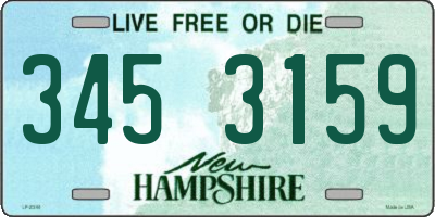 NH license plate 3453159