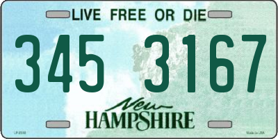 NH license plate 3453167