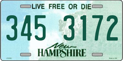 NH license plate 3453172