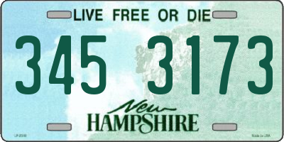 NH license plate 3453173