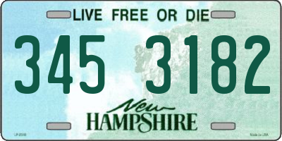 NH license plate 3453182