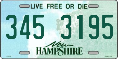 NH license plate 3453195