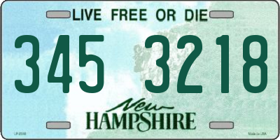NH license plate 3453218