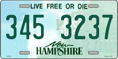 NH license plate 3453237
