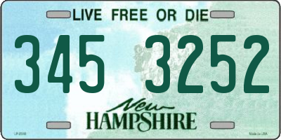 NH license plate 3453252