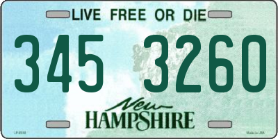 NH license plate 3453260