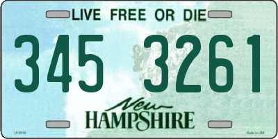 NH license plate 3453261