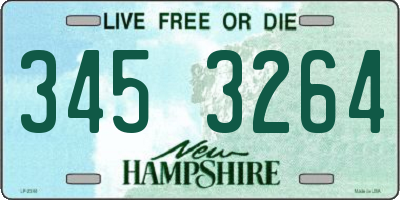 NH license plate 3453264