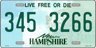 NH license plate 3453266