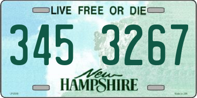 NH license plate 3453267