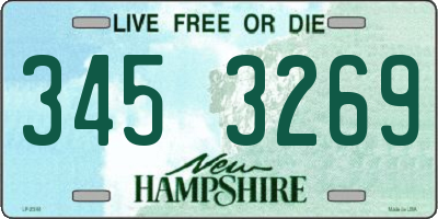 NH license plate 3453269