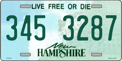 NH license plate 3453287