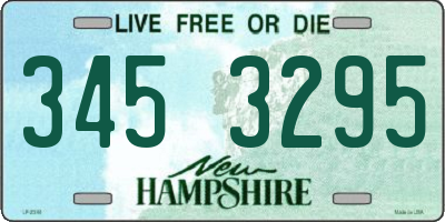 NH license plate 3453295