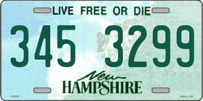NH license plate 3453299