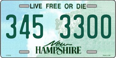 NH license plate 3453300