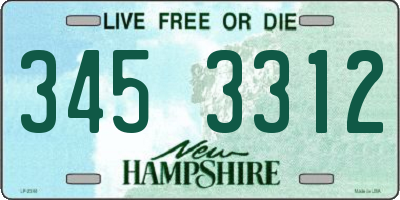NH license plate 3453312