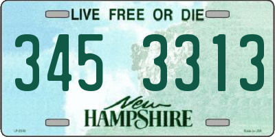 NH license plate 3453313