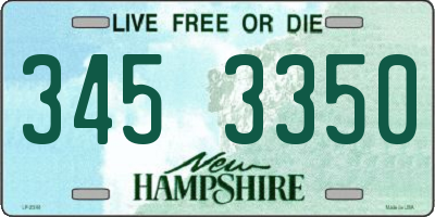 NH license plate 3453350