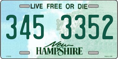 NH license plate 3453352