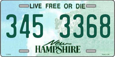 NH license plate 3453368