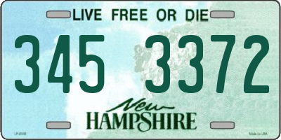 NH license plate 3453372