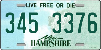 NH license plate 3453376